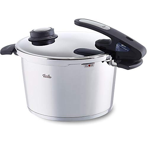 Fissler vitavit / Olla a presión (8 litros, Ø 26 cm) de acero inoxidable, 2 niveles de cocción, apta para cocinas de inducción, gas, vitrocerámica y eléctricas