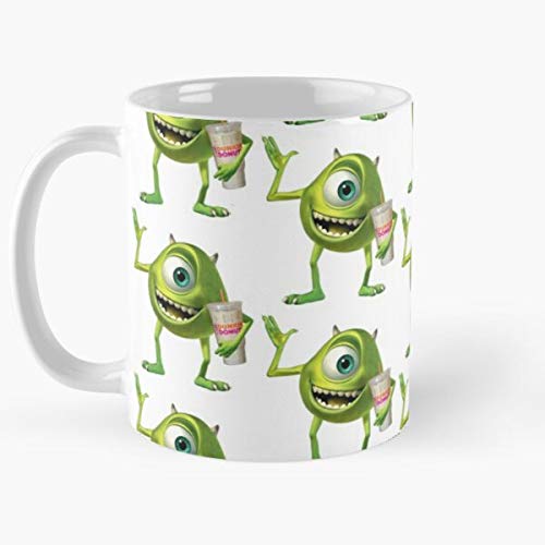 FitinC Donuts Wazowski Mike Dunkin Best Mug Tiene 11oz de Mano Hechas de cerámica de mármol Blanco