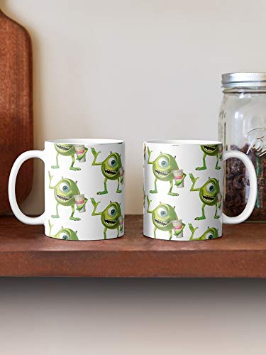 FitinC Donuts Wazowski Mike Dunkin Best Mug Tiene 11oz de Mano Hechas de cerámica de mármol Blanco