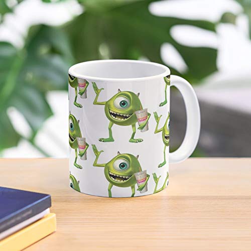 FitinC Donuts Wazowski Mike Dunkin Best Mug Tiene 11oz de Mano Hechas de cerámica de mármol Blanco