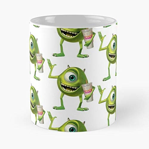 FitinC Donuts Wazowski Mike Dunkin Best Mug Tiene 11oz de Mano Hechas de cerámica de mármol Blanco