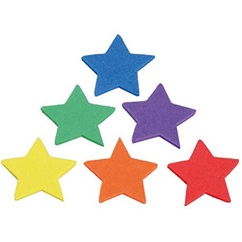 Fixo Figuras de Goma Eva Adhesiva, Rubber, Estrellas, 13 x 16.5 cm