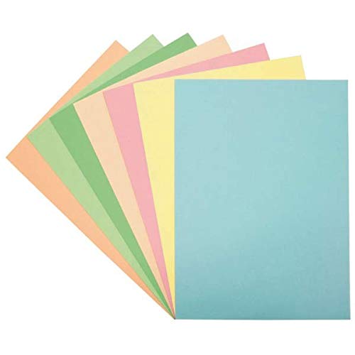 Fixo Paper 00001493 – Paquete de cartulinas de colores A4 – Surtido de colores claros, 50 unidades, 180g