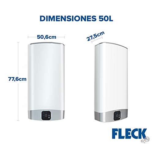 Fleck Duo 5 - Termo Eléctrico Ultra Compacto, Eficiencia B B M, 50 l