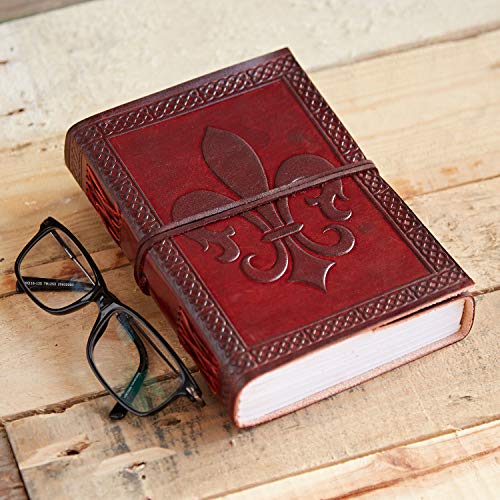 Fleur de Lis Cuir Journal ordinateur portable