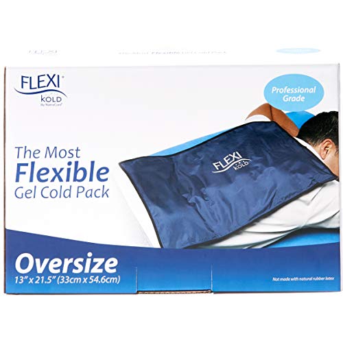 FlexiKold Bolsa Hielo Gel Frío (Tamaño Extra Grande 54,6 cm x 33 cm) – Bolsa Gel Reutilizable Primeros Auxilios para Lesiones Deportivas Golpes Alivio del Dolor Terapia de Frío