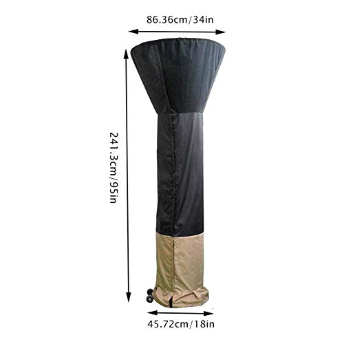 fllyingu Cubierta Protectora para Calentador de Patio Funda Estufa,Cubierta Impermeable Tela Oxford Resistente con Forma de Hongo para Patio de Jardín al Aire Libre