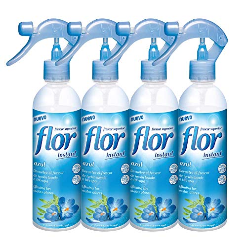 Flor Instant Perfumador para la ropa, fragancia azul - pack de 4