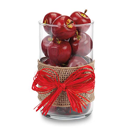 Floracraft Plastic Design It Simple Fruta Decorativa 15/Pkg-Mini Manzanas Rojas