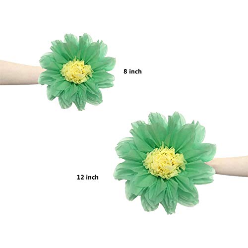 Flores de papel de seda pompones para decoración de fiestas, decoración de pared de guardería y decoración al aire libre - 10 piezas de 20,6 cm