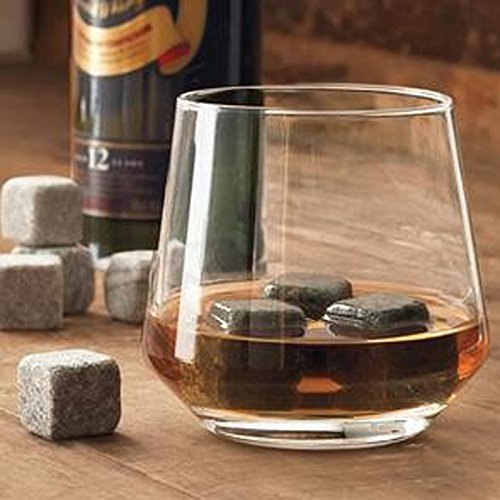 Flow Barware - Piedras de grnaito para enfriar whisky, reutilizables, Granito, Gris, 12 x Whisky Stones