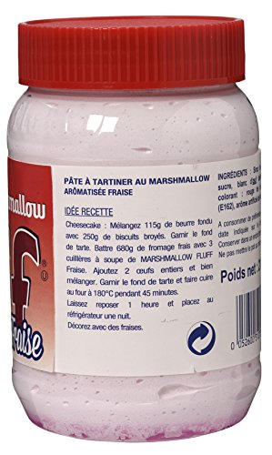 Fluff Marshmallow Strawberry - 213 gr, [pack de 3, 639 gr]