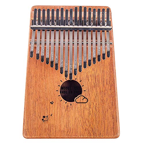 Flybiz Kalimba 17 Teclas Thumb Piano, Caoba Africana Thumb Piano Dedo Percussion, Música Finger piano Kalimbas para Niños Principiantes Adultos Cumpleaños Idea de Navidad, con Bolsa de Transporte