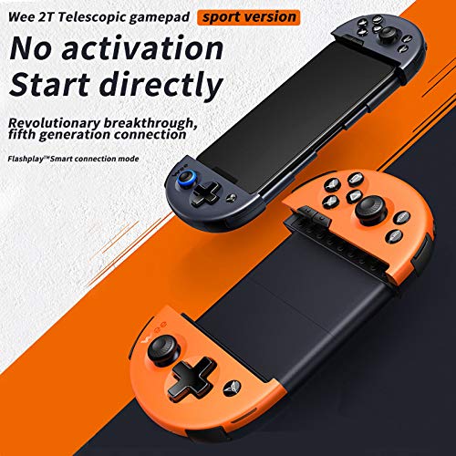 Flydigi Controlador de Juegos móvil Wee 2T Compatibilidad con Body Sensation Convertidor de Teclado y ratón Gamepad iOS/Android Juego móvil (Cesta Naranja)