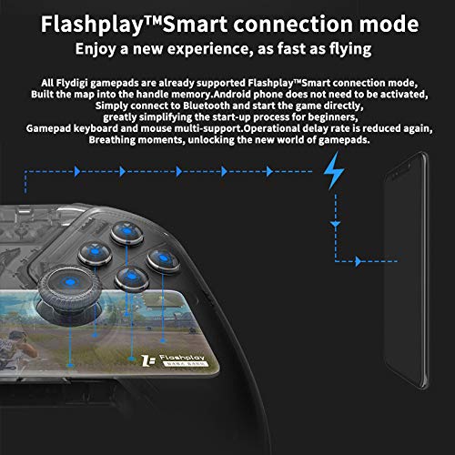 Flydigi Controlador de Juegos móvil Wee 2T Compatibilidad con Body Sensation Convertidor de Teclado y ratón Gamepad iOS/Android Juego móvil (Cesta Naranja)