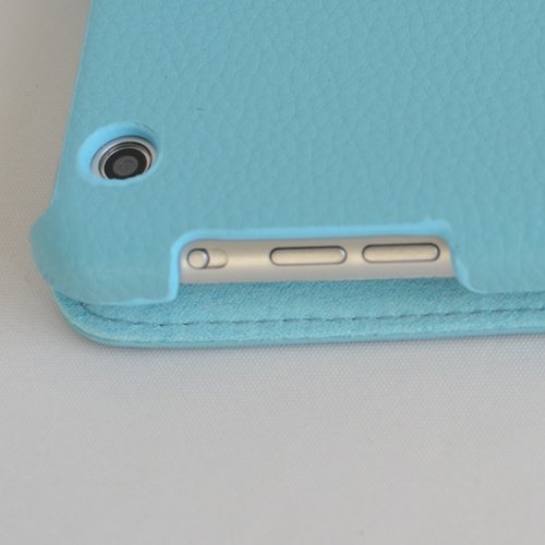 flyorigin Fundas Soporte y Carcasa para iPad Mini 3/2 / 1,360 Grados de rotacion,Cubierta Elegante,Smart Cover Multiples Funciones PU Funda con la Funcion Inteligente de sueno-Despertar