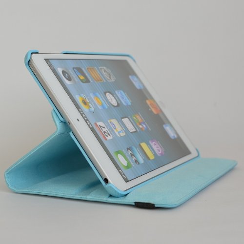 flyorigin Fundas Soporte y Carcasa para iPad Mini 3/2 / 1,360 Grados de rotacion,Cubierta Elegante,Smart Cover Multiples Funciones PU Funda con la Funcion Inteligente de sueno-Despertar