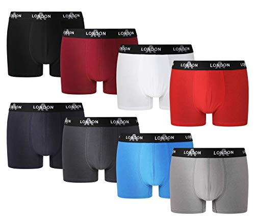 FM London Fitted Boxer, Multicolor (Classic Mix 10), Small (Pack de 8) para Hombre