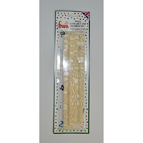 FMM Pixel Alfabeto y Numeros Set Cortador para Decoracion de Tortas Pasta Azucar