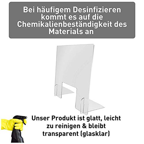 FNHS Pantalla Protección Mostrador, Mampara de Oficina Separador de Oficina Metacrilato Transparente 5mm Separador Transparente Supermercados, Farmacias, Gasolineras y Comercios