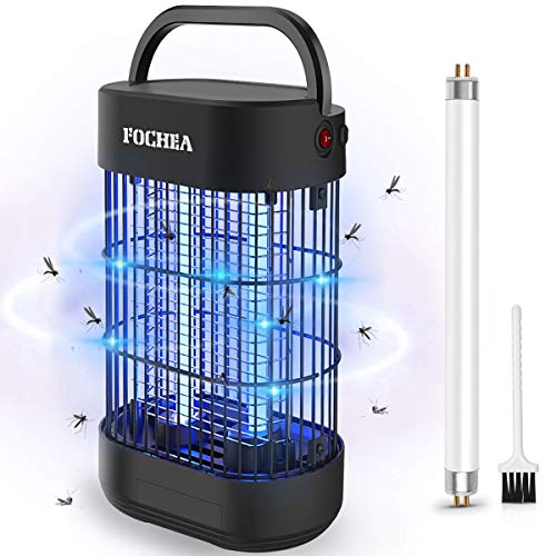 FOCHEA Lámpara Anti Mosquitos, UV Mata Mosquitos Electrico Mosquitos Killer para Mosquitos, Insectos, Moscas, Polillas Interior Exterior 14 W, Alimentada por Adaptador EU (S)