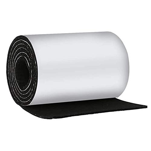 FOGAWA Rollo Cinta Fieltro Adhesivo Antideslizante 5MM Protector de Fieltro Muebles para Protección Patas Sillas Madera Florero Piso Mesa Cama Armario 100 CM * 10 CM Negro