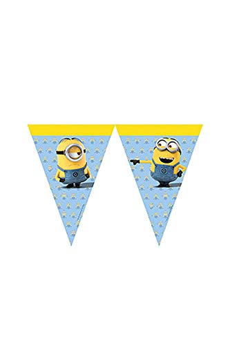 Folat B.V. Banderines para fiestas con modelo de Minions, 2 m, Color Amarillo y Azul