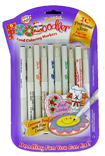FooDoodler Food Coloring Markers - 10 Colors - Kosher (1, A) by Private Label by Private Label