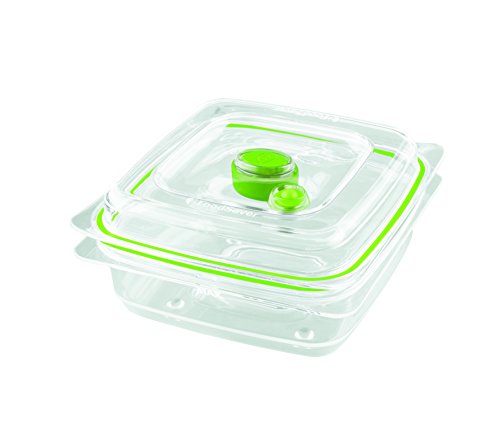 Foodsaver FFC003X Recipiente para envasar al vacío, 700 ml, 0.7 litros, 0 Decibelios, Plástico, Transparente y verde