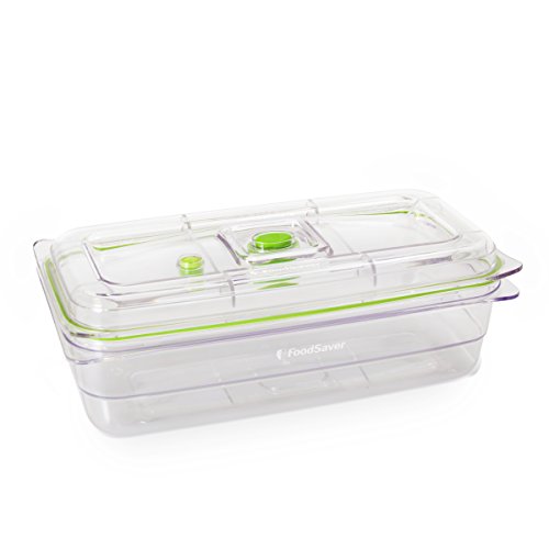 FoodSaver FFC010X Recipiente para envasar al vacío, 2,3 L, 2.3 litros, 0 Decibelios, Plástico, Transparente y verde