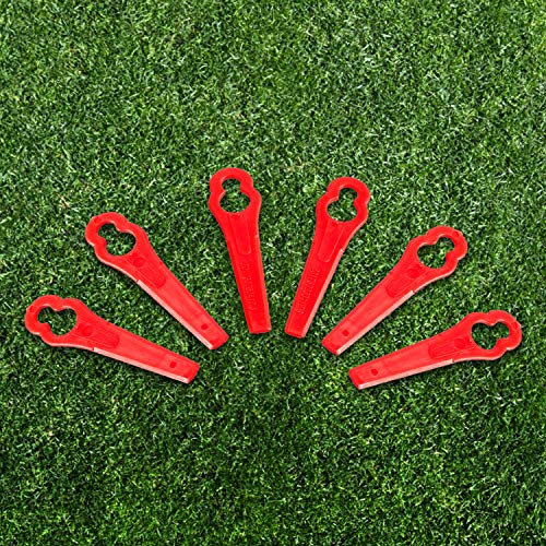 FORMIZON 60 Pcs Cuchillas de Plástico, Cuchillas de Recambio para Cortacésped Bosch, Art 23-18Li, Art 26-18Li, 1083-B3-0009 (Rojo)