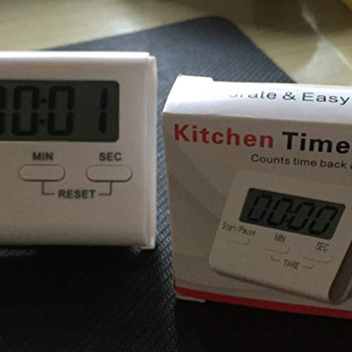 Fornateu Blanco LCD Digital de Cocina Que Cocina Temporizador de Cuenta atrás hasta Abajo hacia Arriba Reloj Fuerte Alarma magnética cronómetro