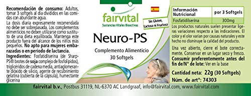 Fosfatidilserina 100mg - Neuro-PS - Dosis elevada - 30 Cápsulas blandas - Calidad Alemana