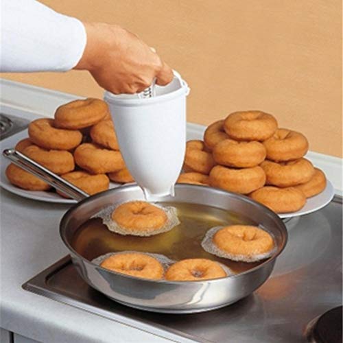 Fovely Donut Maker, Hecho en casa Antiadherente Donut Plastic Donut Maker Máquina Molde Herramienta de Bricolaje Cocina Pastelería Fabricación de Productos para Hornear