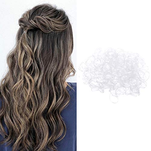 Frcolor 1000pcs pelo trenzado elástico bandas de gomas de pelo (claro)