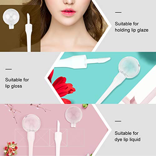 FRCOLOR 14 Piezas Tubo de Brillo de Labios de Helado Transparente Piruleta Rellenable Contenedor de Bálsamo Labial Vacío con Tapa Muestras de Lápiz Labial Frascos de Botellas Tubo