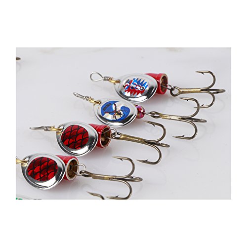 Free Fisher-30pcs Spinner Set Cucharillas Pesca para Lucio Perca Trucha