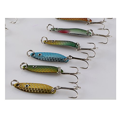 Free Fisher-30pcs Spinner Set Cucharillas Pesca para Lucio Perca Trucha