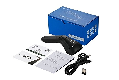 FREESOO Escáner de código de Barras 1D 2D Dual 2.4G Wireless + Bluetooth Wireless 1D 2D USB Lector Código Automático QR PDF417 Aztec Data Matrix UPC Recargable para Laptops/PC/Android/Apple iOS