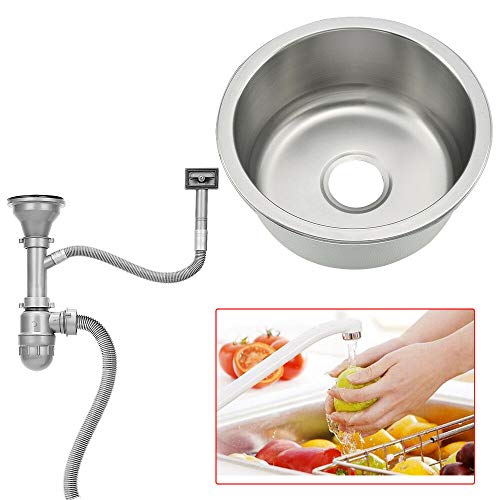 Fregadero empotrable de acero inoxidable, redondo, fregadero de cocina Wash