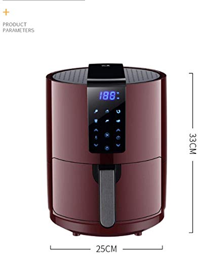 Freidora El Poder aéreo de 3,5 litros - Chip Fryer, Horno portátil, sin Aceite Caliente Aire Salud freidora con Bandeja de Horno, 1400W, Regalo del Vino Rojo de la Madre