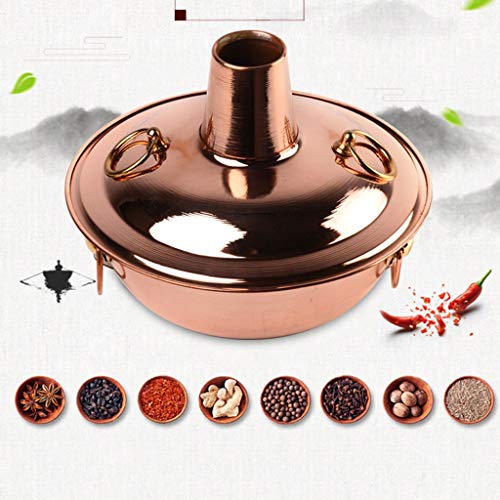 Freidoras Fondue Cocina A Horno Utensilios De Cocina Cocina De Inducción Doméstica con Olla Caliente De Cobre Comida Dividida Olla Caliente De Cobre Delicioso Conveniente Mejor Regalo