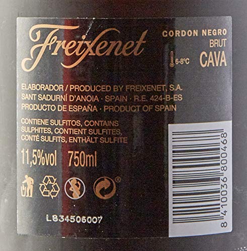 Freixenet - Cava Cordon Negro Brut - Botella 75 cl