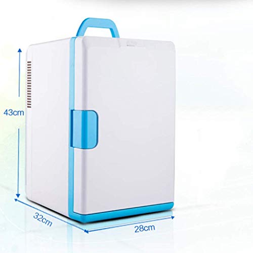 Fresco eléctrico caja, coche de refrigerador del coche 18L SKC Caja Fría 12V220V Mini refrigerador para el coche y Home enfriador de agua potable Hostel (Color: Azul), azul