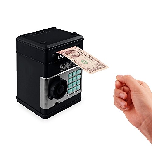 Frontoppy Huchas con Contador, Hucha Dinero Bancos,uchas Dinero Originale, sElectrónica Digital Mini ATM Ahorro de Bancos, Cajas de Ahorro de la Moneda, Juguetes de los Regalos para Niños con Sonido