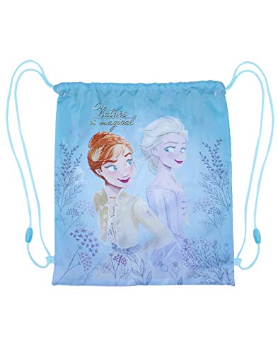 Frozen 2 Anna y Elsa Mochila con cordón La naturaleza es mágica para niñas Mochila para libros escolares Natación