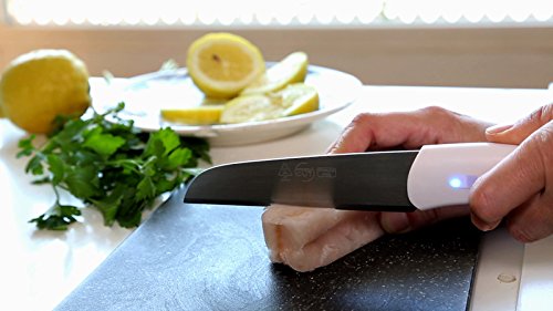 Frozen Cut modelo Clásico Blanco - El innovador Cuchillo Térmico Patentado, ¡Ideal para Profesionales y perfecto para tu Hogar! Corta sin esfuerzo cualquier producto Congelado en segundos