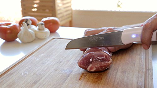 Frozen Cut modelo Clásico Blanco - El innovador Cuchillo Térmico Patentado, ¡Ideal para Profesionales y perfecto para tu Hogar! Corta sin esfuerzo cualquier producto Congelado en segundos