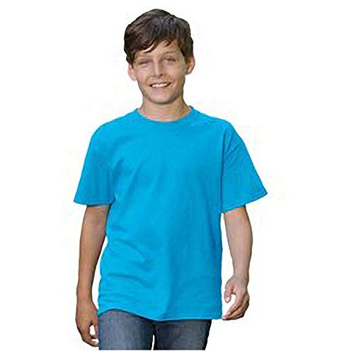 Fruit of the Loom - Camiseta de Manga Corta Original niños (5-6 Años/Azul Cielo)