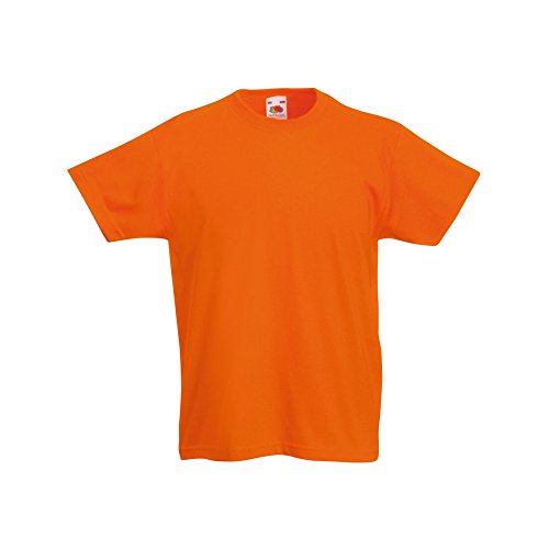 Fruit of the Loom - Camiseta de Manga Corta Original niños (5-6 Años/Azul Cielo)